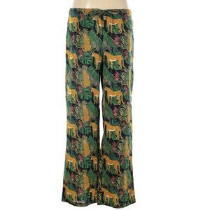 Mahogany Cheetah Jungle Print Fresh 100% Cotton Pajama Pant Size M